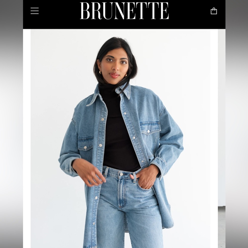 Brunette The Label Shania Shacket Sz M/L